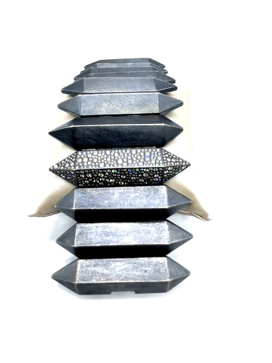 Todd Reed Bracelet, SS w/Patina & 3.69ct G-H, VS1-2 White Brilliant cut Diamonds