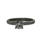 Platinum Rnd. Solitaire Diamond Engagement Ring w/Rnd. Diamond Channel Set Eternity Band