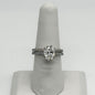 14k wg Oval Lab Diamond Two Band Wedding Set w/ Cert.
