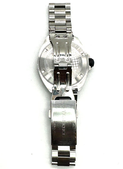 TAG Heuer Mens Silver Tone Black Dial Quartz Watch