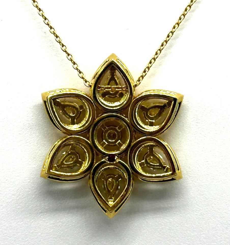 18k yg Roberto Coin Dolcetto Diamond Star Necklace