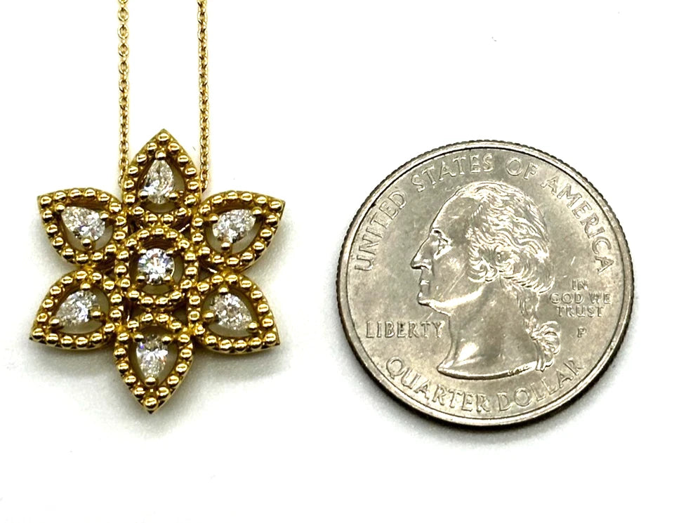 18k yg Roberto Coin Dolcetto Diamond Star Necklace