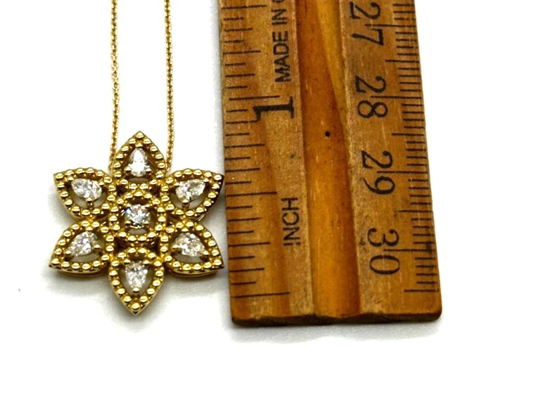 18k yg Roberto Coin Dolcetto Diamond Star Necklace