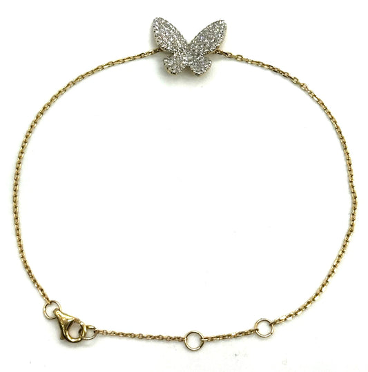 14k yg EFFY Butterfly Diamond Bracelet