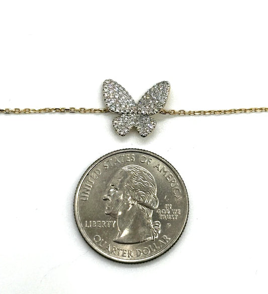 14k yg EFFY Butterfly Diamond Bracelet