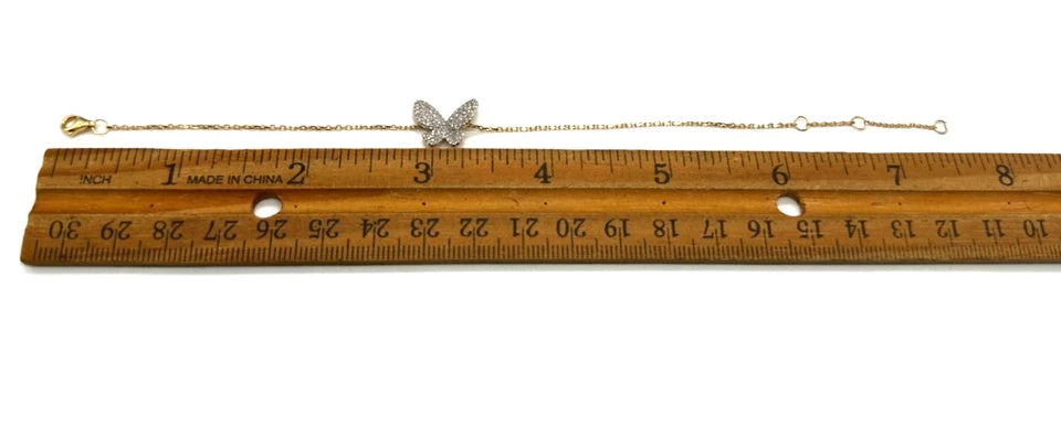 14k yg EFFY Butterfly Diamond Bracelet