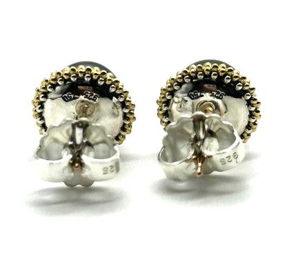 18k/14k/SS LAGOS Tahitian Pearl Stud Earrings