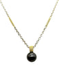 18k yg/SS LAGOS Two-Tone Tahitian Pearl Necklace