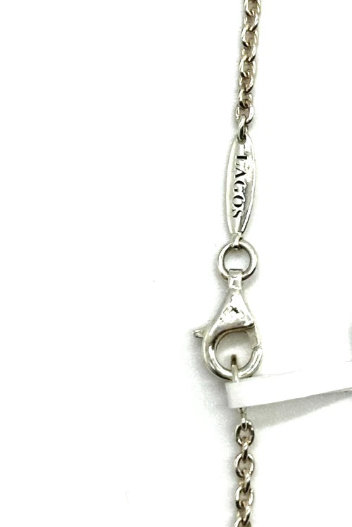 18k yg/SS LAGOS Two-Tone Tahitian Pearl Necklace