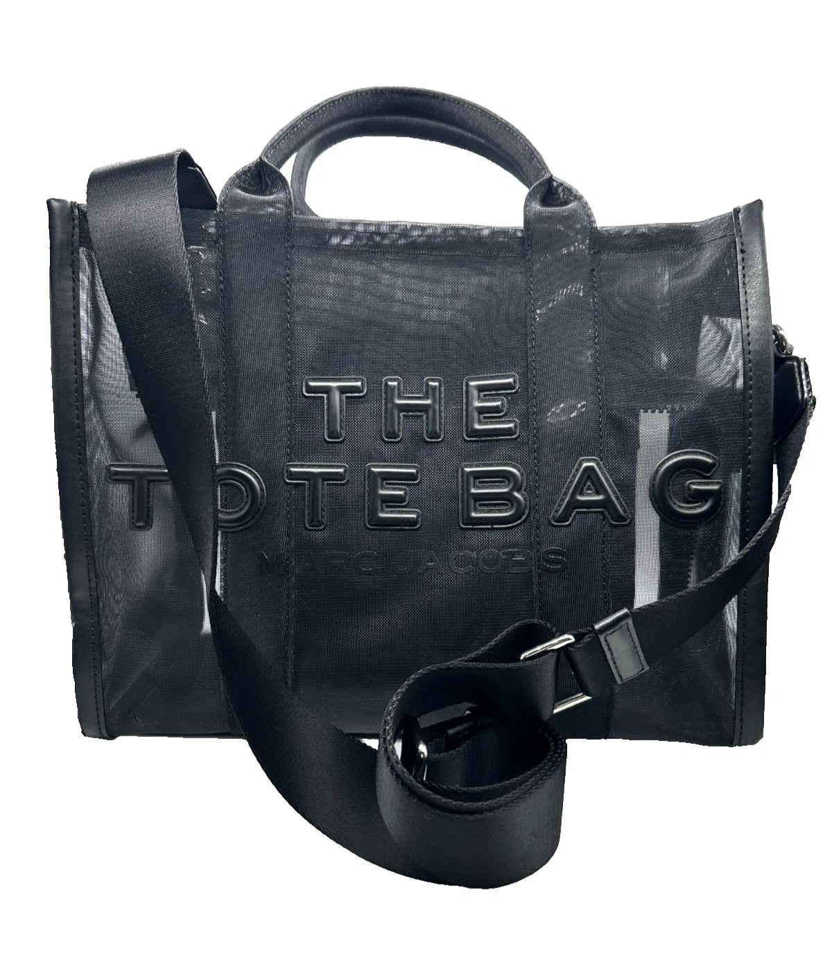 Marc Jacobs Medium Black Mesh Bag w/Strap and Dust Bag