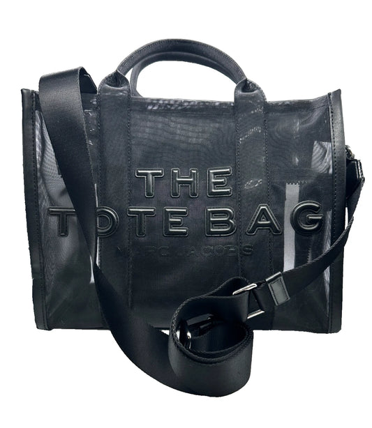 Marc Jacobs Medium Black Mesh Bag w/Strap and Dust Bag
