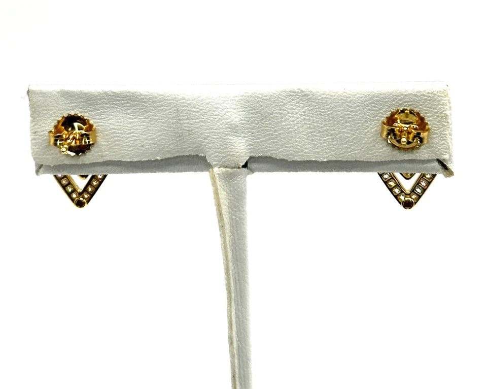 18k yg Roberto Coin Diamante Diamond Stud Earrings