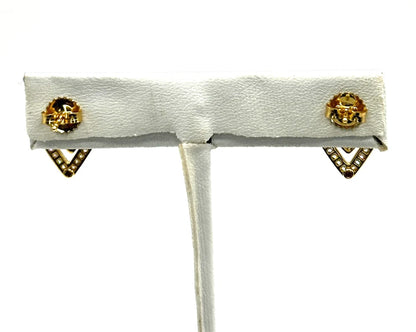 18k yg Roberto Coin Diamante Diamond Stud Earrings