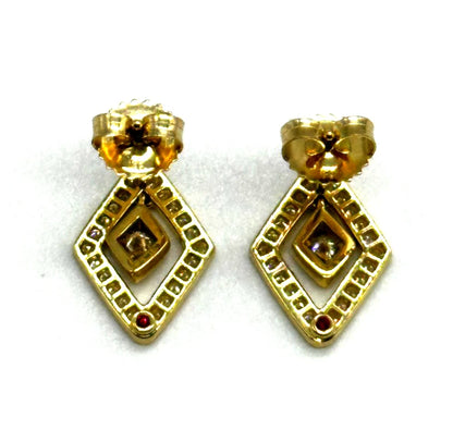18k yg Roberto Coin Diamante Diamond Stud Earrings