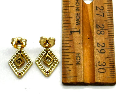18k yg Roberto Coin Diamante Diamond Stud Earrings