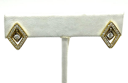 18k yg Roberto Coin Diamante Diamond Stud Earrings