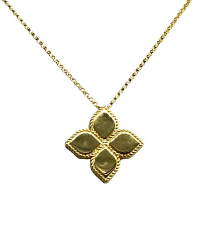 18k yg Roberto Coin Princess Flower Necklace