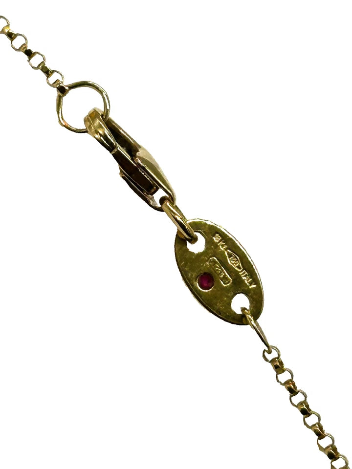 18k yg Roberto Coin Princess Flower Necklace