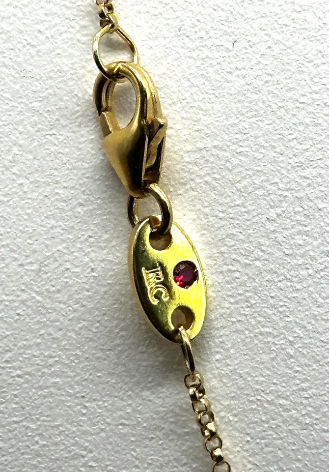 18k yg Roberto Coin Princess Flower Necklace