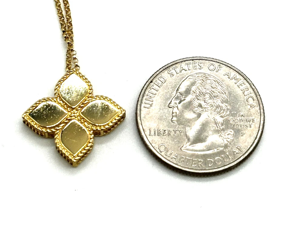18k yg Roberto Coin Princess Flower Necklace