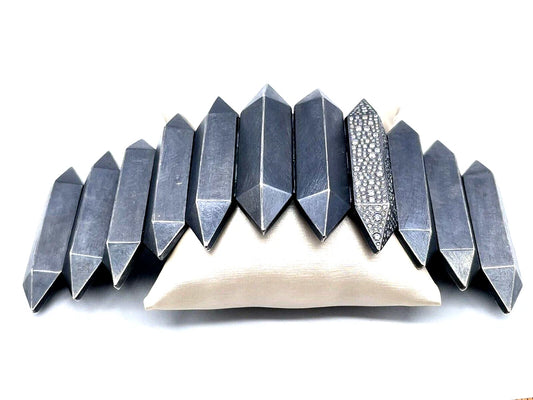 Todd Reed Bracelet, SS w/Patina & 3.69ct G-H, VS1-2 White Brilliant cut Diamonds
