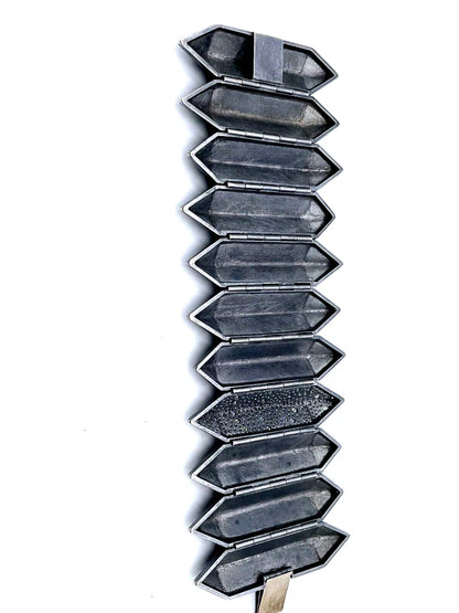 Todd Reed Bracelet, SS w/Patina & 3.69ct G-H, VS1-2 White Brilliant cut Diamonds